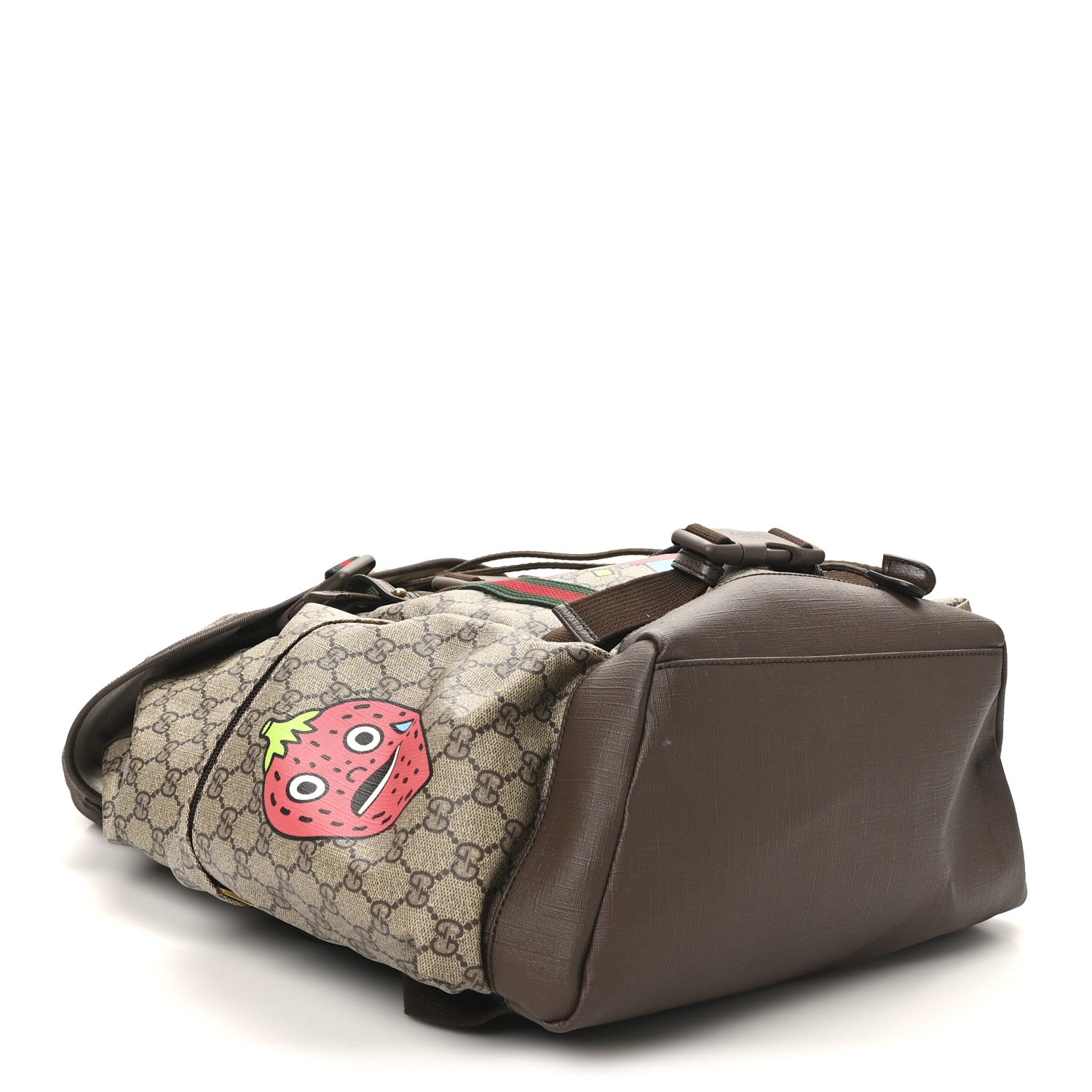 Gucci X Pablo DelCielo GG Supreme Monogram Web Cat Print Skateboard Backpack Brown 4 of 10