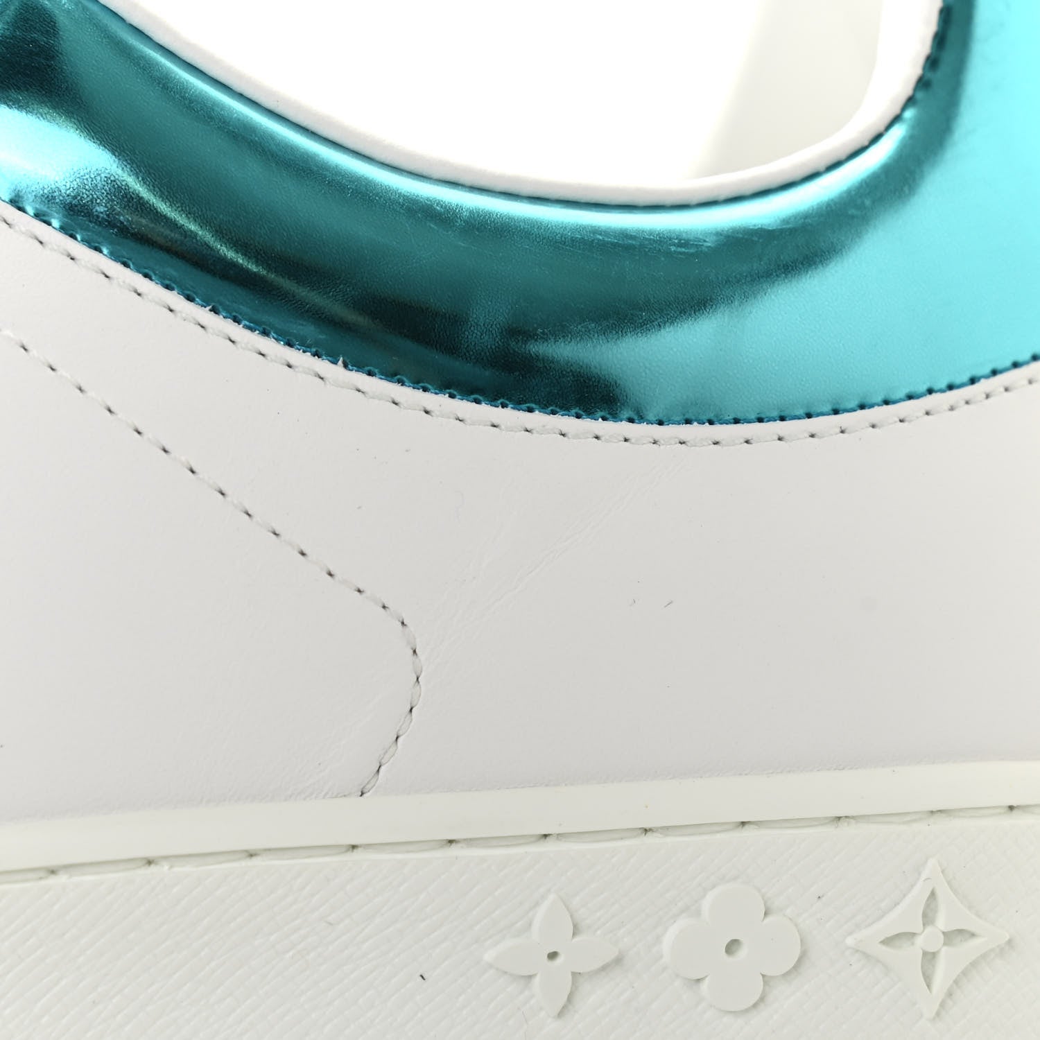 Louis Vuitton Calfskin Mens Luxembourg Sneakers 9 White Bleu 10 of 11