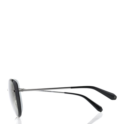Chanel Mirrored Pilot Sunglasses 4239 Silver 3 of 10