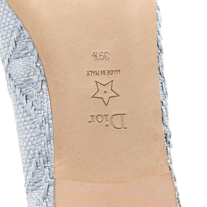 Christian Dior Raffia Cannage Ballet Flat 39.5 Bleu Pastel 7 of 9