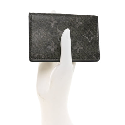 Louis Vuitton Brushed Monogram Pocket Organizer Black White 2 of 7