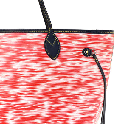 Louis Vuitton Epi Neverfull MM Denim Red 7 of 16