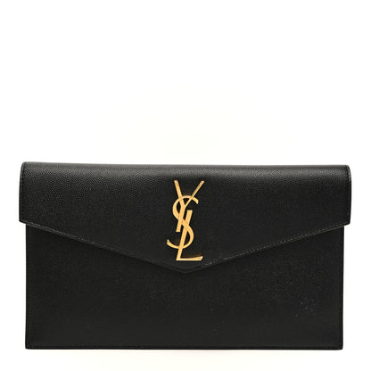 Saint Laurent Grain De Poudre Uptown Pouch Black 1 of 8