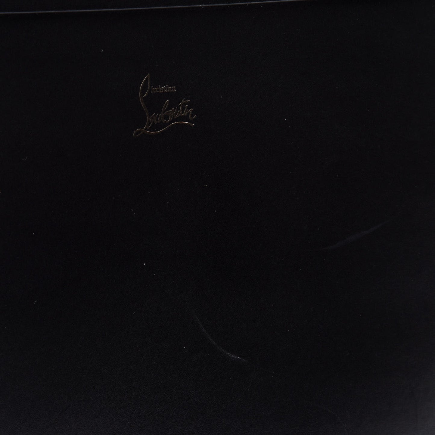 Calfskin Toile Loubiclic Peter Pouch Black