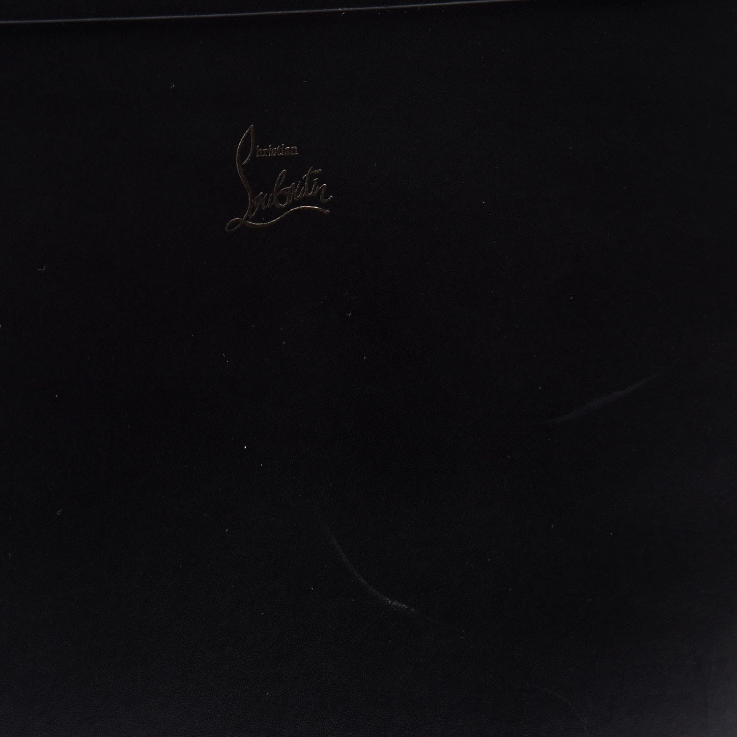 Christian Louboutin Calfskin Toile Loubiclic Peter Pouch Black 9 of 9