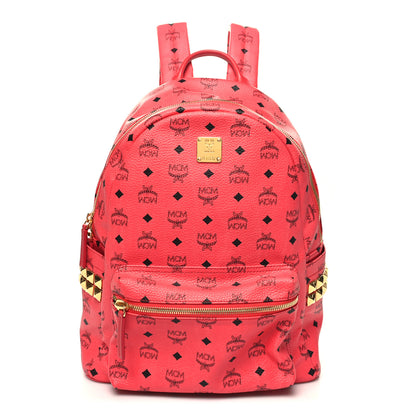 MCM Visetos Medium Side Studs Stark Backpack Corail 1 of 11