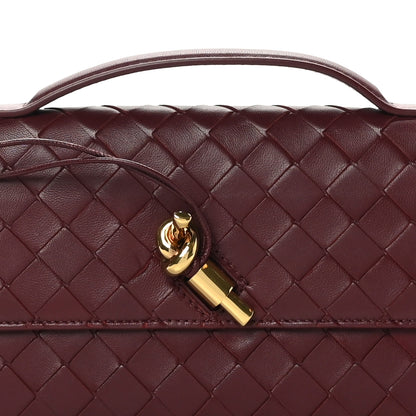 Bottega Veneta Nappa Intrecciato Long Andiamo Top Handle Clutch Barolo 7 of 7