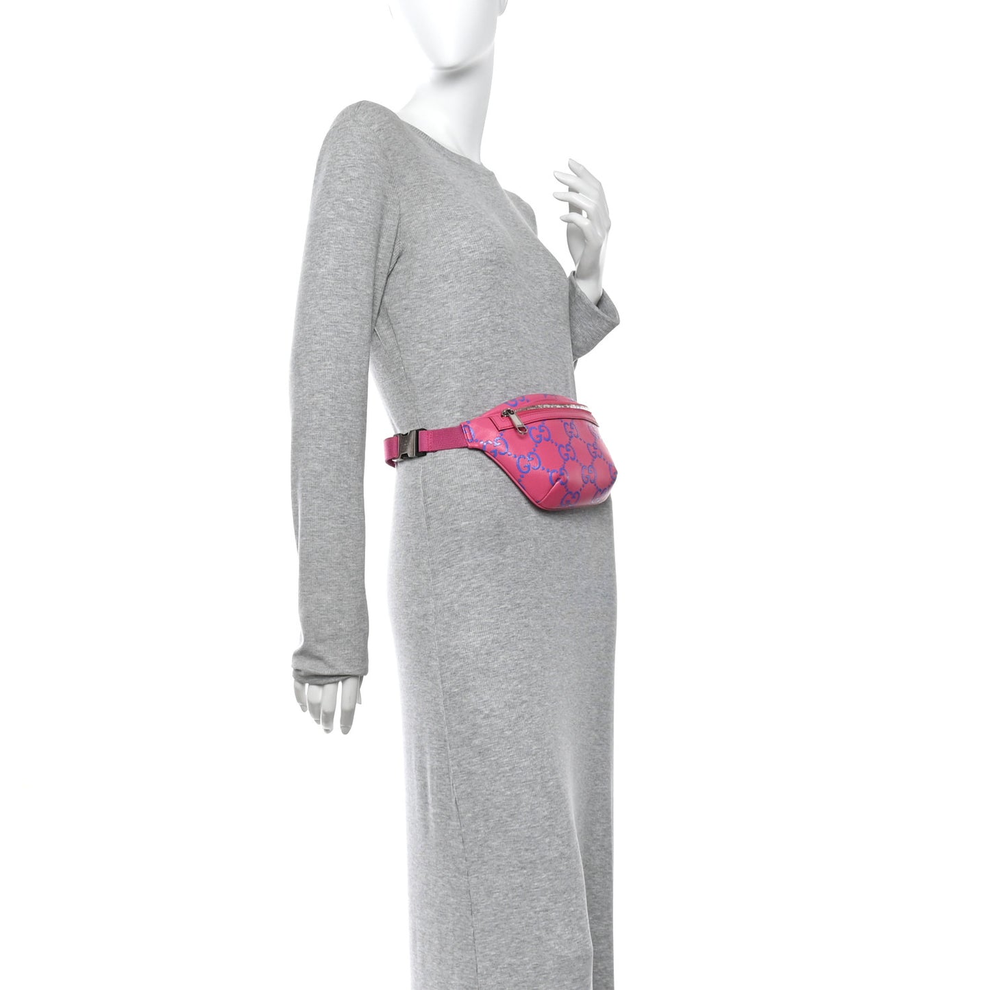Calfskin GG Tennis Bi-Color Embossed Belt Bag Modern Fucsia Modern Blue