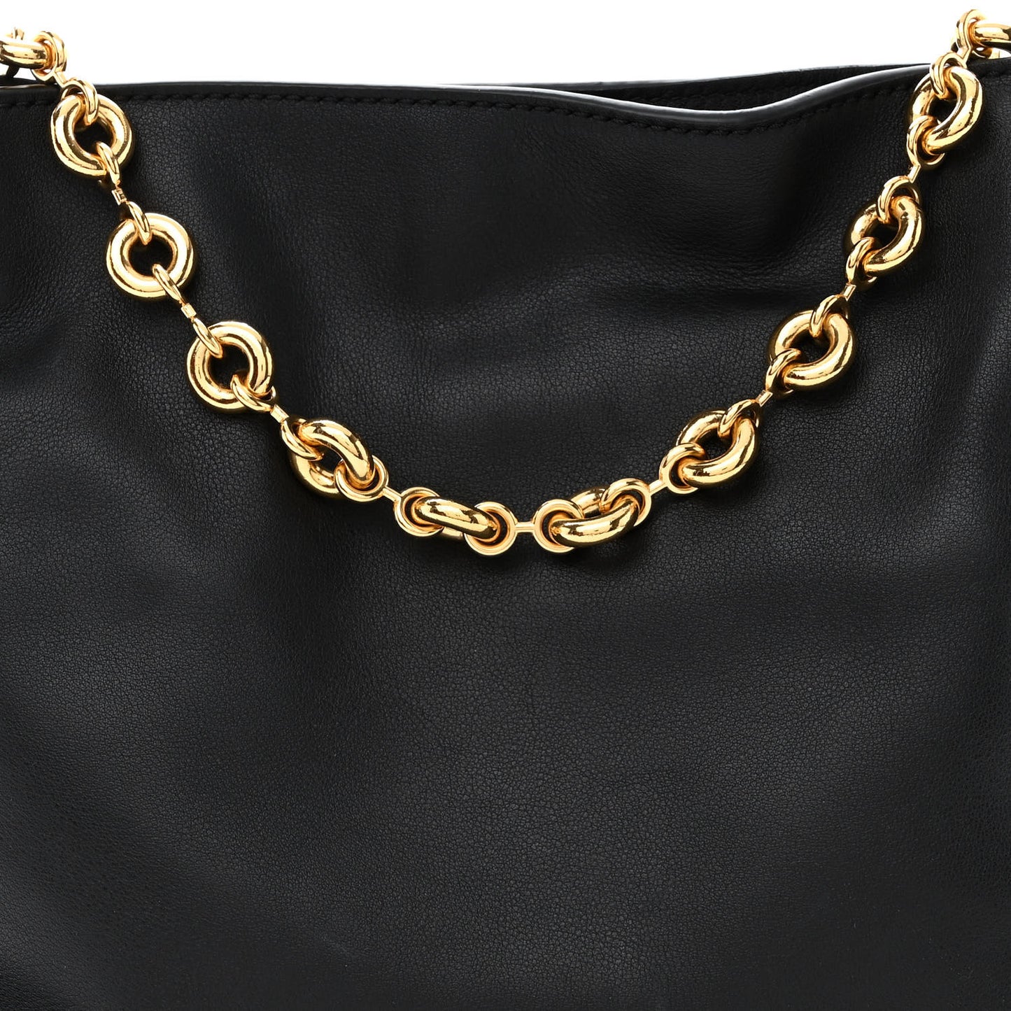 Nappa Calfskin Mini Flamenco Knot Clutch With Chain Black