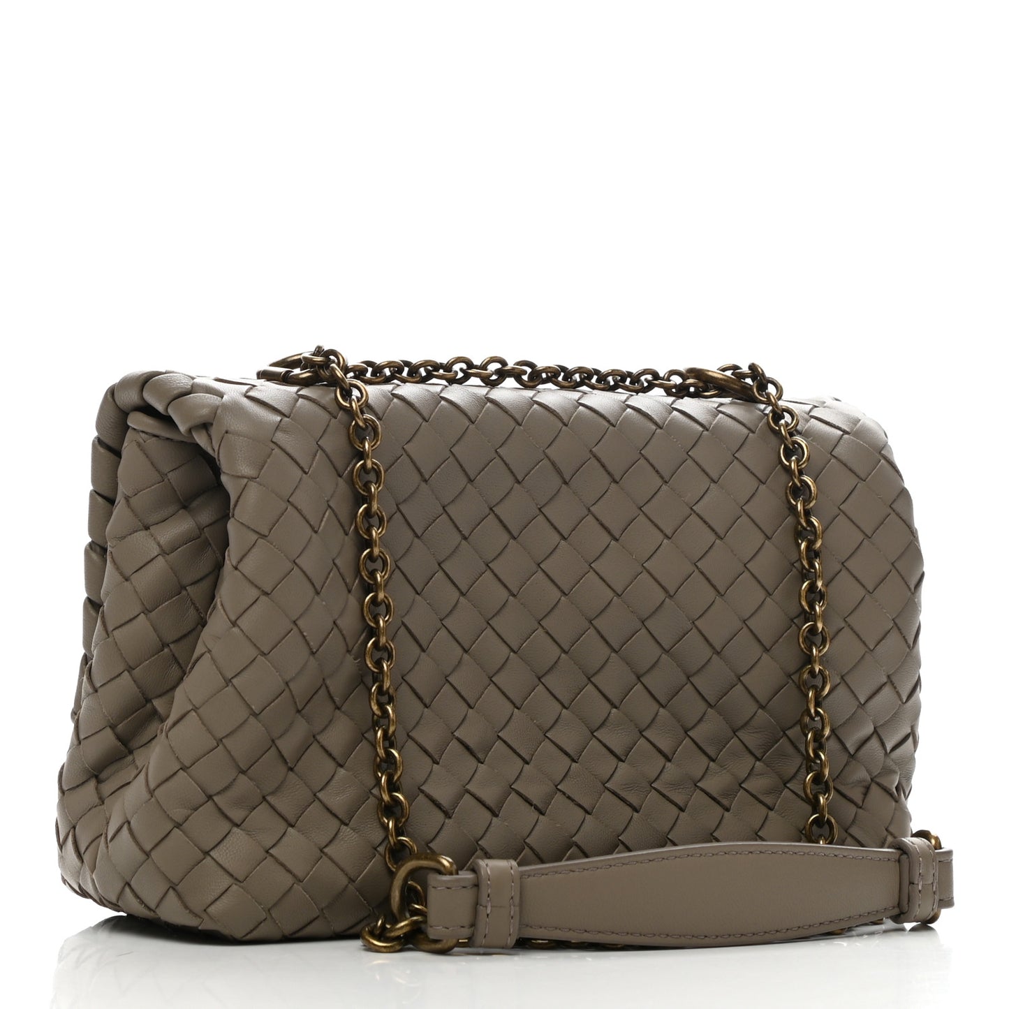 Nappa Intrecciato Baby Olimpia Shoulder Bag Mink