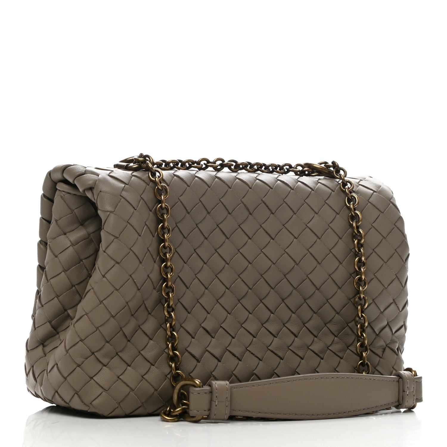 Bottega Veneta Nappa Intrecciato Baby Olimpia Shoulder Bag Mink 2 of 9