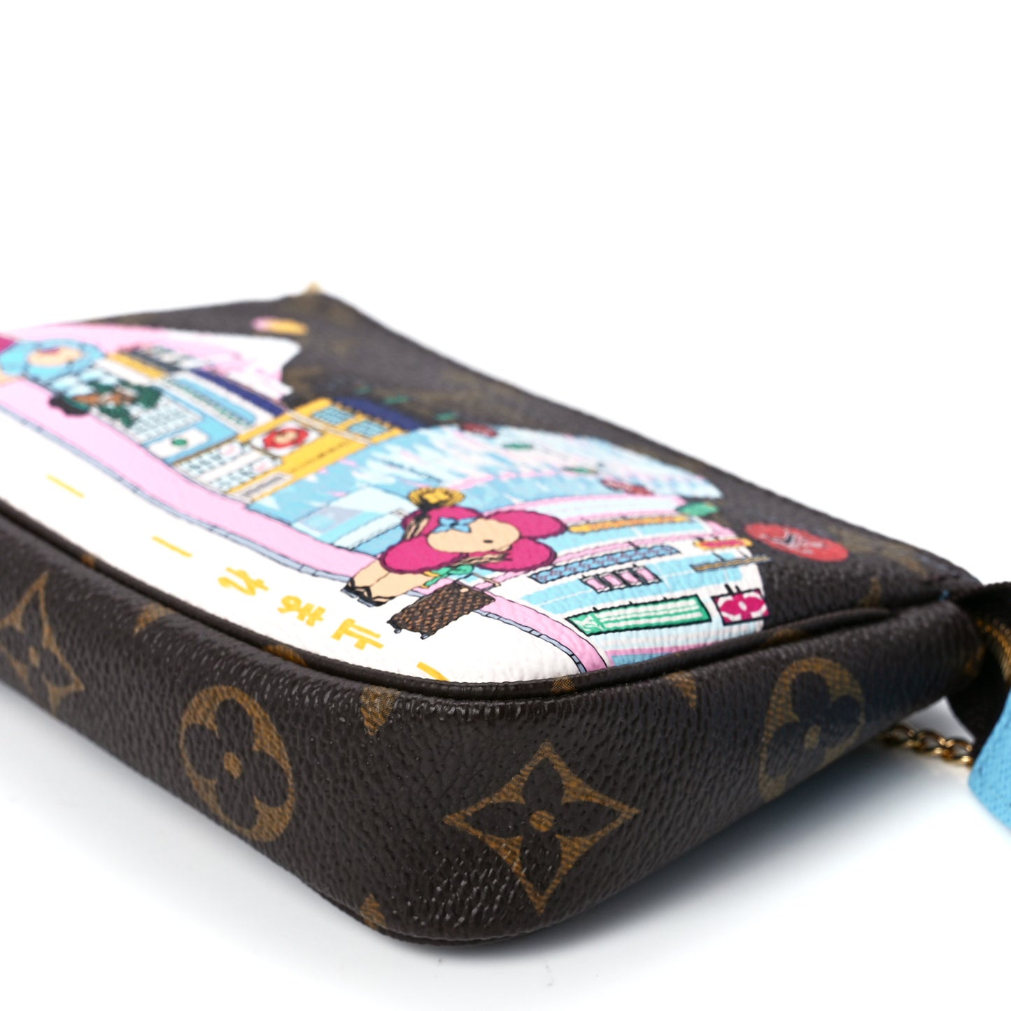 Monogram 2022 Christmas Animation Tokyo Mini Pochette Accessories Blue