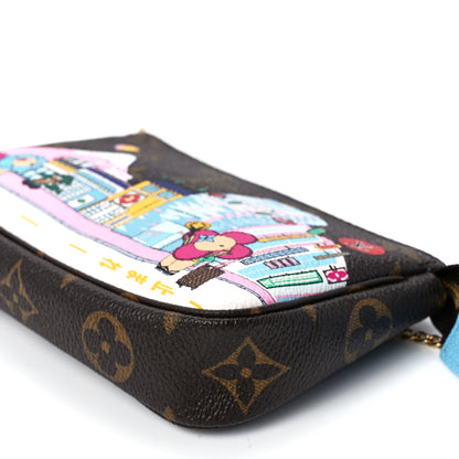 Louis Vuitton Monogram 2022 Christmas Animation Tokyo Mini Pochette Accessories Blue 11 of 12