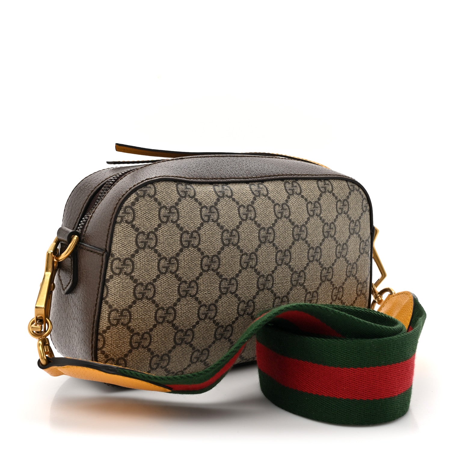 Gucci GG Supreme Monogram Web Neo Vintage Shoulder Bag Beige New Acero Crop 3 of 17