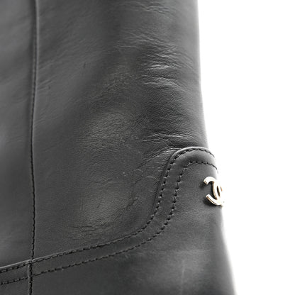 Chanel Calfskin CC High Boots 37 Black 10 of 10