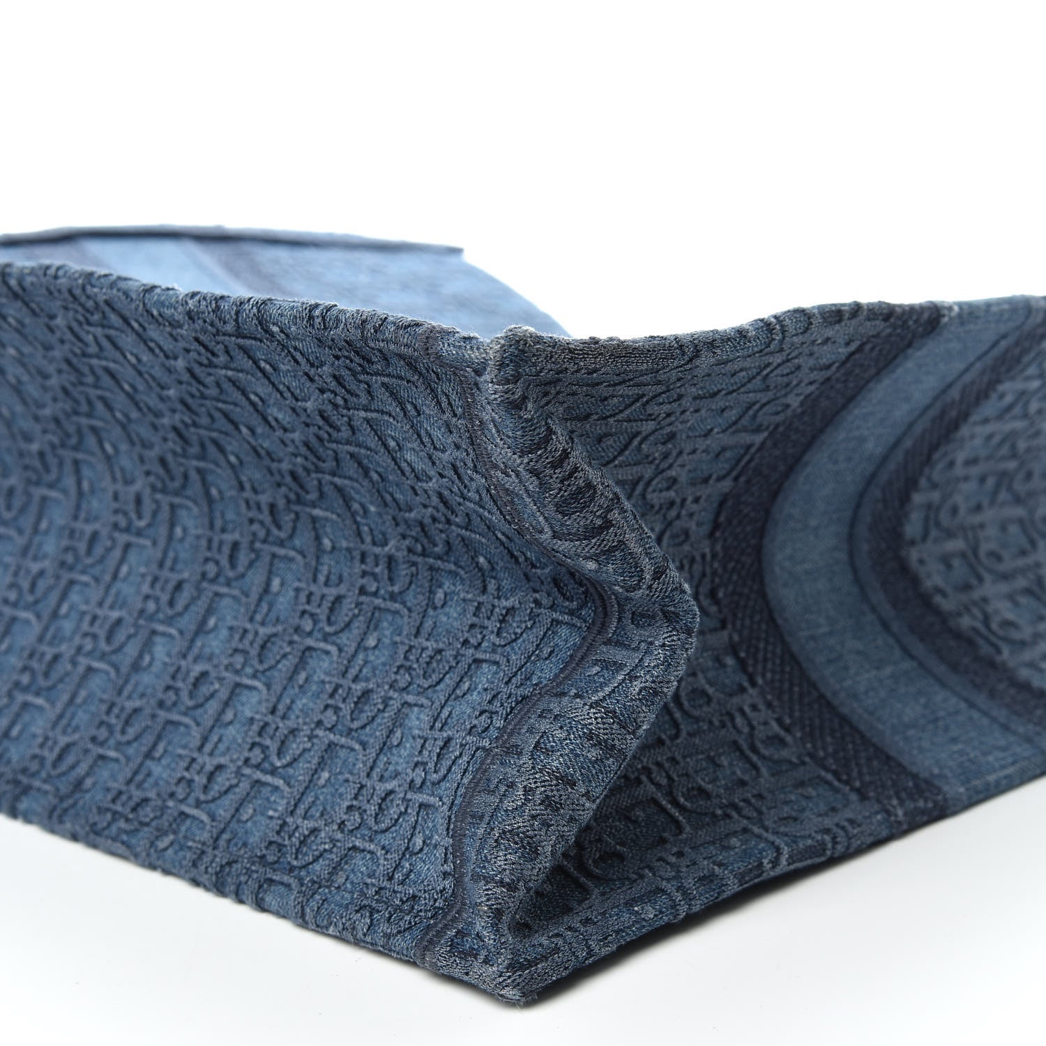 Christian Dior Oblique Denim Book Tote Denim Blue 6 of 10