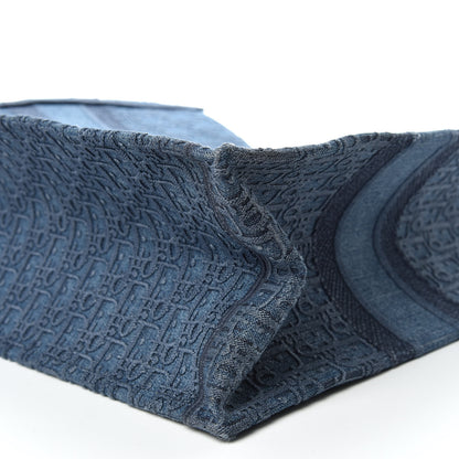 Christian Dior Oblique Denim Book Tote Denim Blue 6 of 10