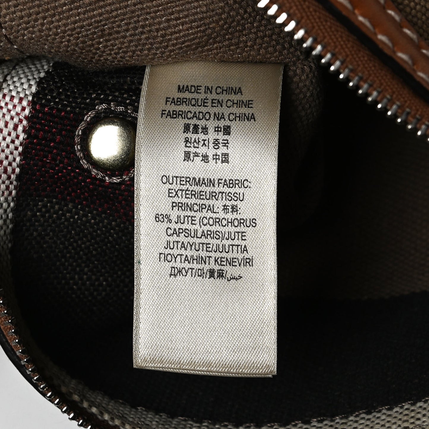 Canvas Mega Check Medium Ashby Hobo Saddle Brown
