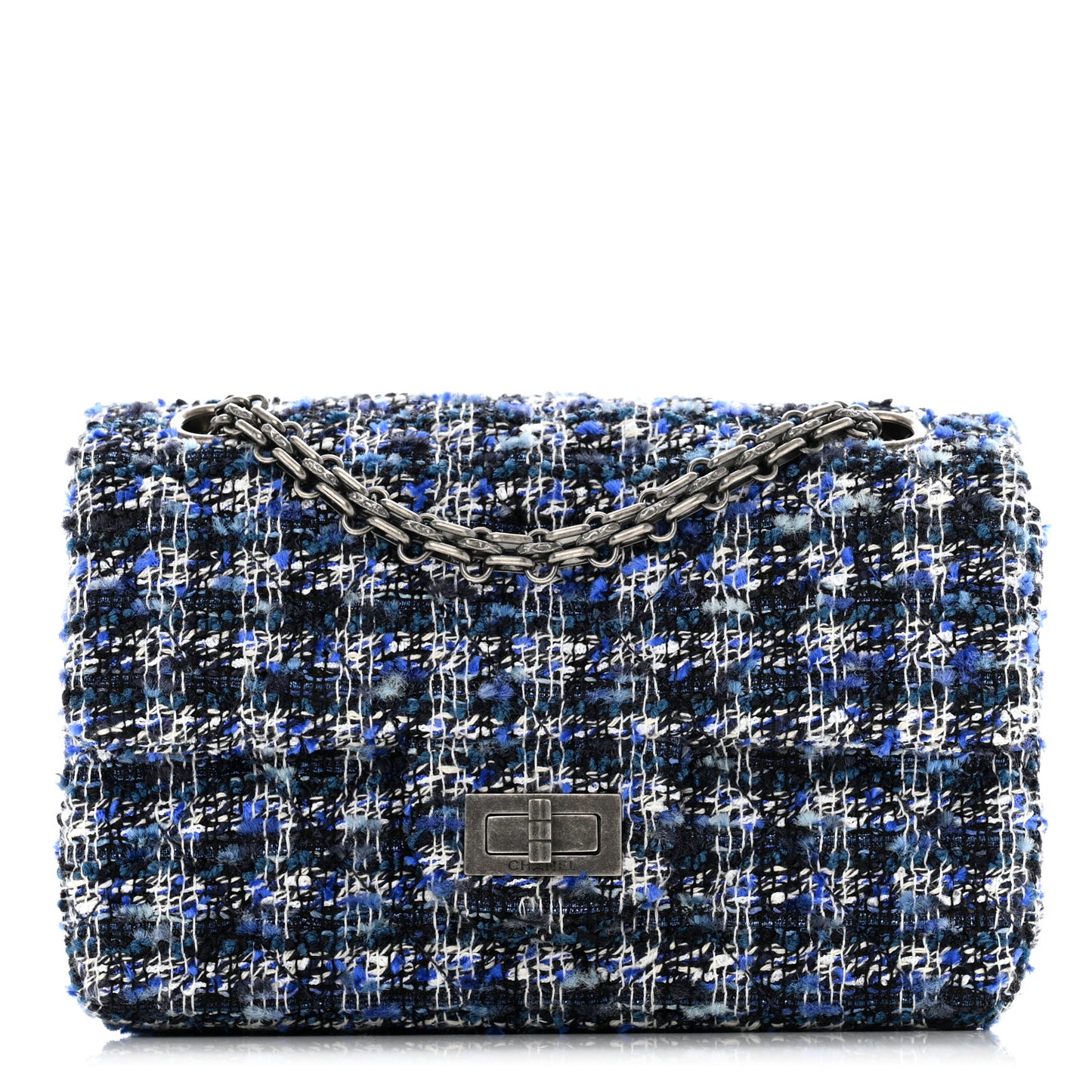 Tweed Quilted 2.55 Reissue Mini Flap Blue