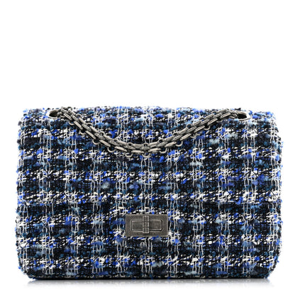 Chanel Tweed Quilted 2.55 Reissue Mini Flap Blue 1 of 11