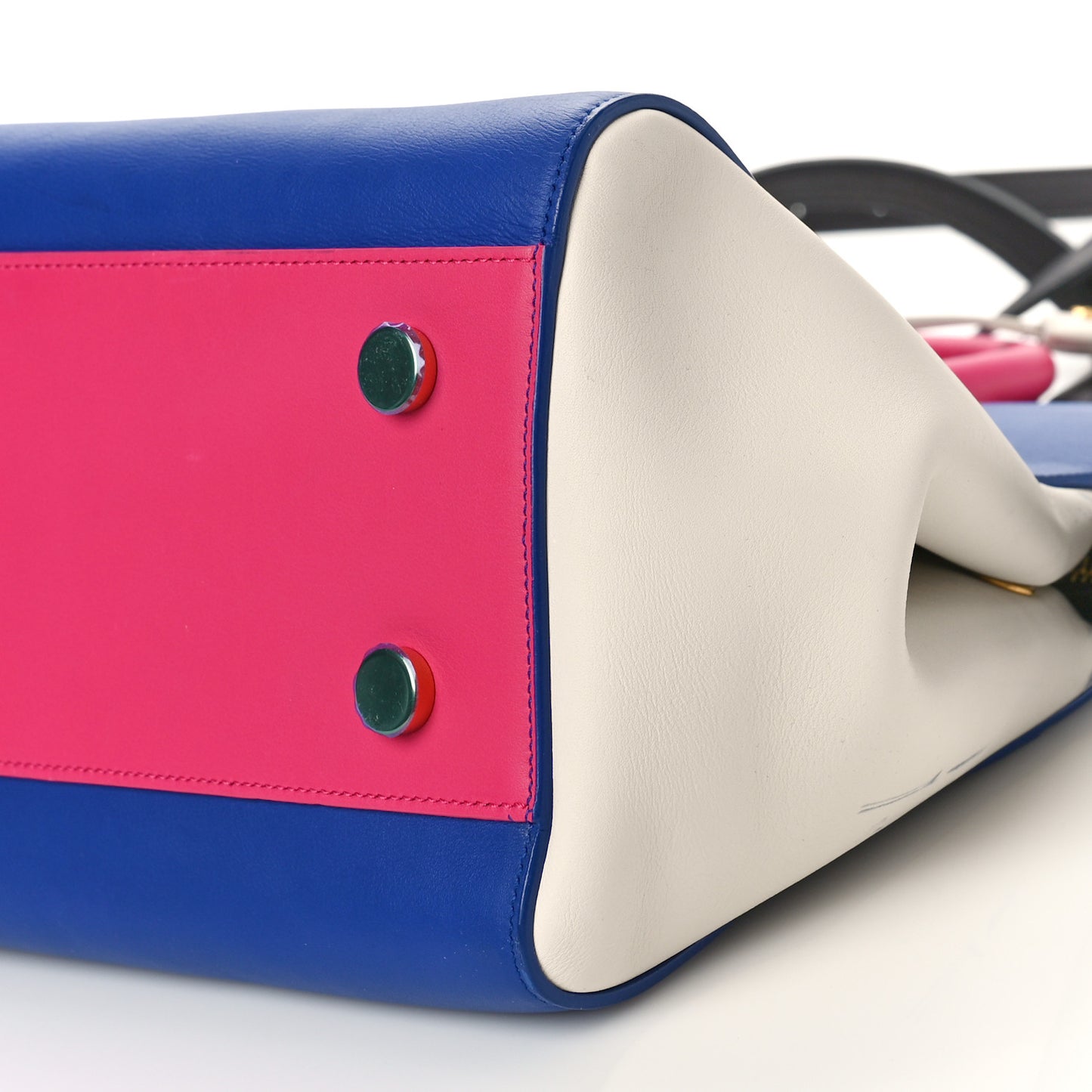 Calfskin Small Cabas Rive Gauche Blue White Pink
