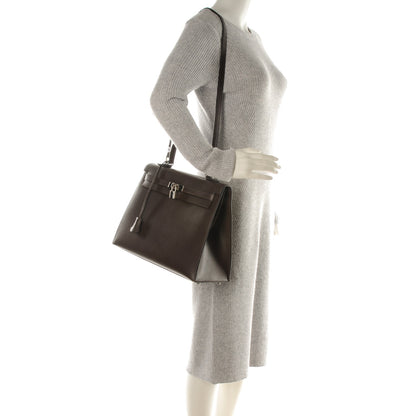 Hermes Epsom Kelly Sellier 35 Chocolat 2 of 22