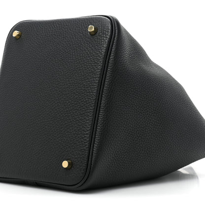 Hermes Taurillon Clemence Matte Alligator Picotin Lock Touch 22 MM Black 8 of 10