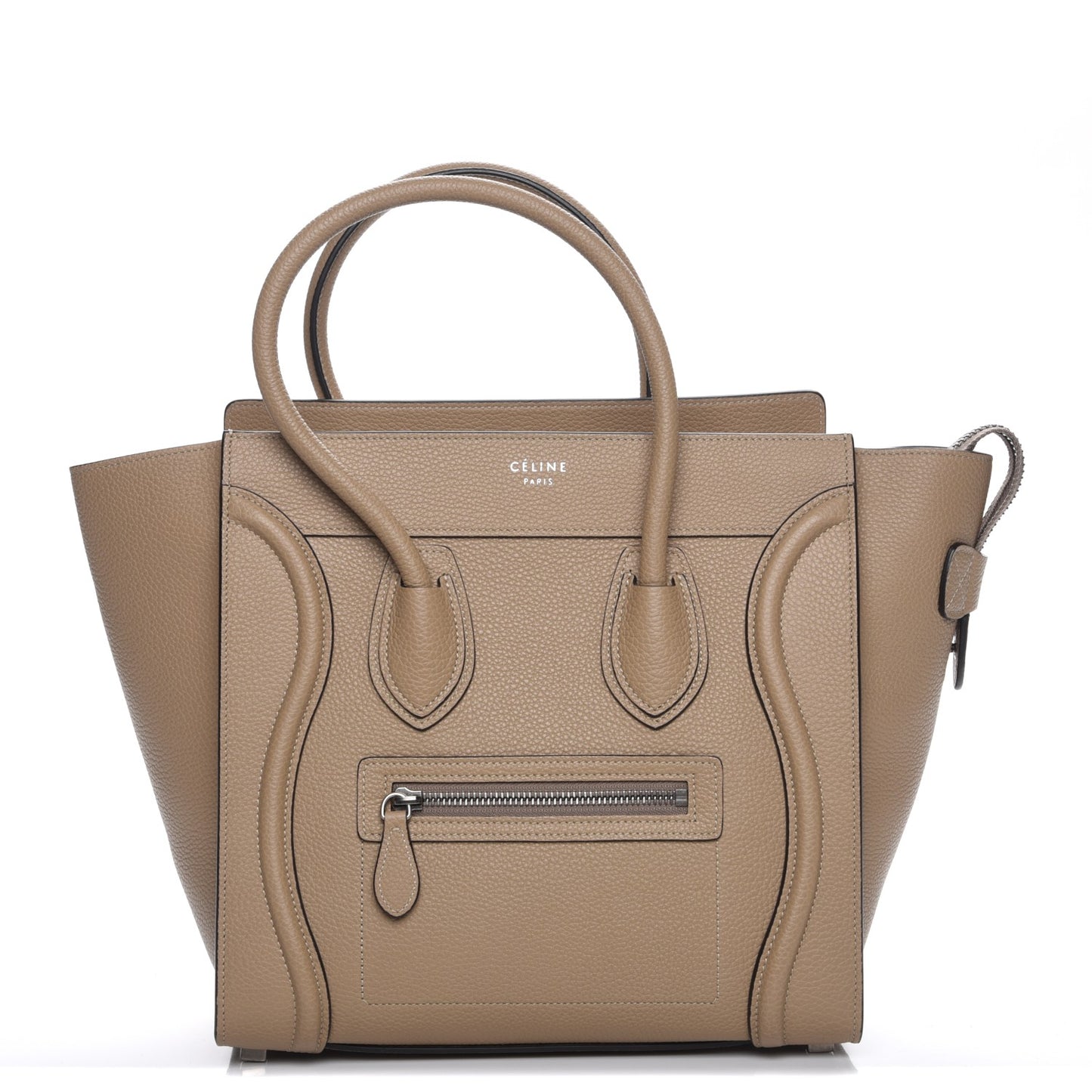 Drummed Calfskin Micro Luggage Dune
