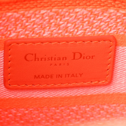 Christian Dior Canvas Toile De Jouy Reverse Embroidered Medium Lady D-Lite Fluorescent Orange 6 of 10