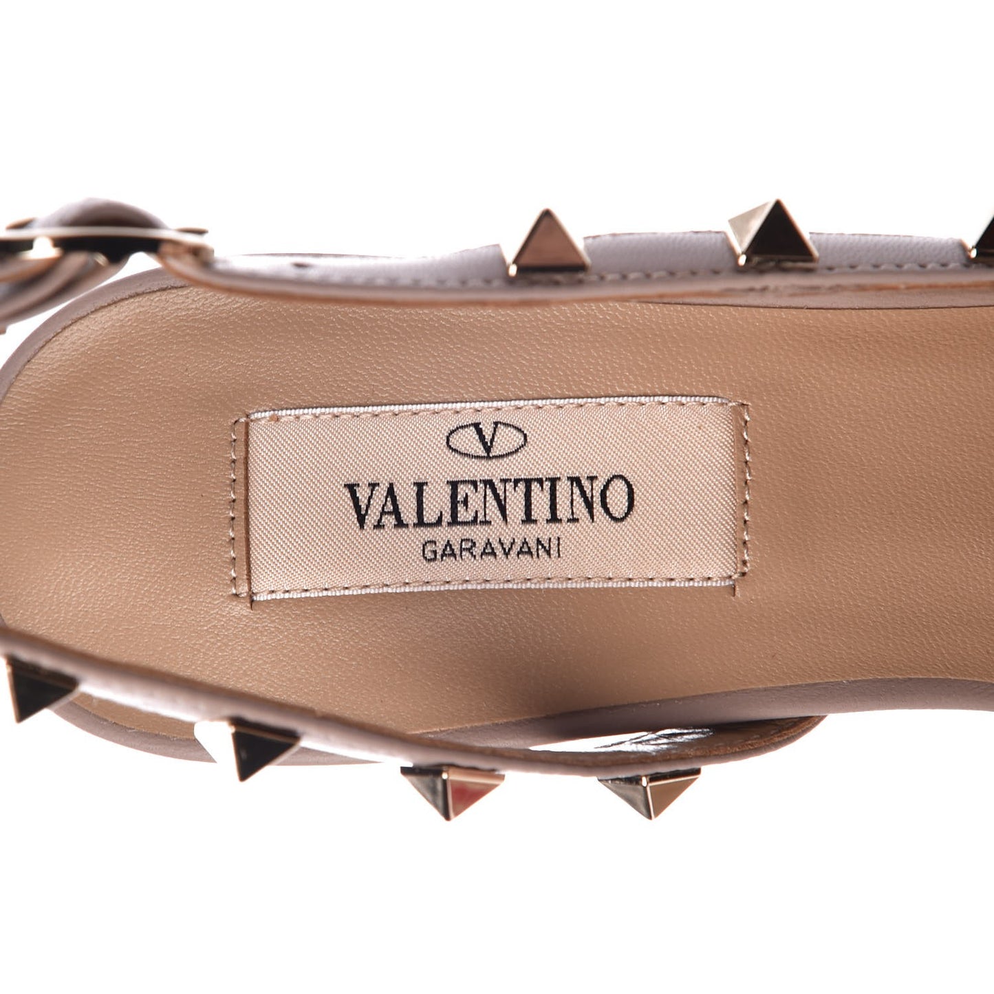 Nappa Rockstud Half D'Orsay Slingback 85mm Pumps 37.5 Rosso Valentino Poudre