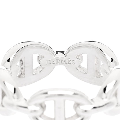 Hermes Sterling Silver PM Chaine d'Ancre Enchainee Band Ring 52 6 4 of 8