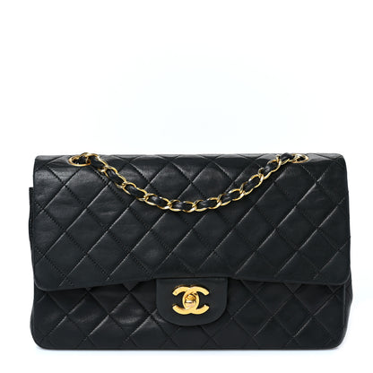 Chanel Lambskin Quilted Medium Double Flap Black 1 of 9
