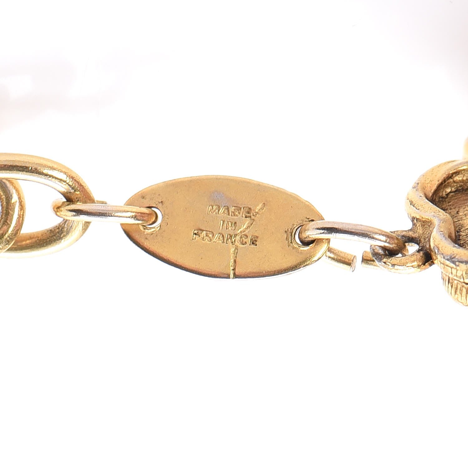 Chanel Metal Chain CC Clover Belt Gold 6 of 7