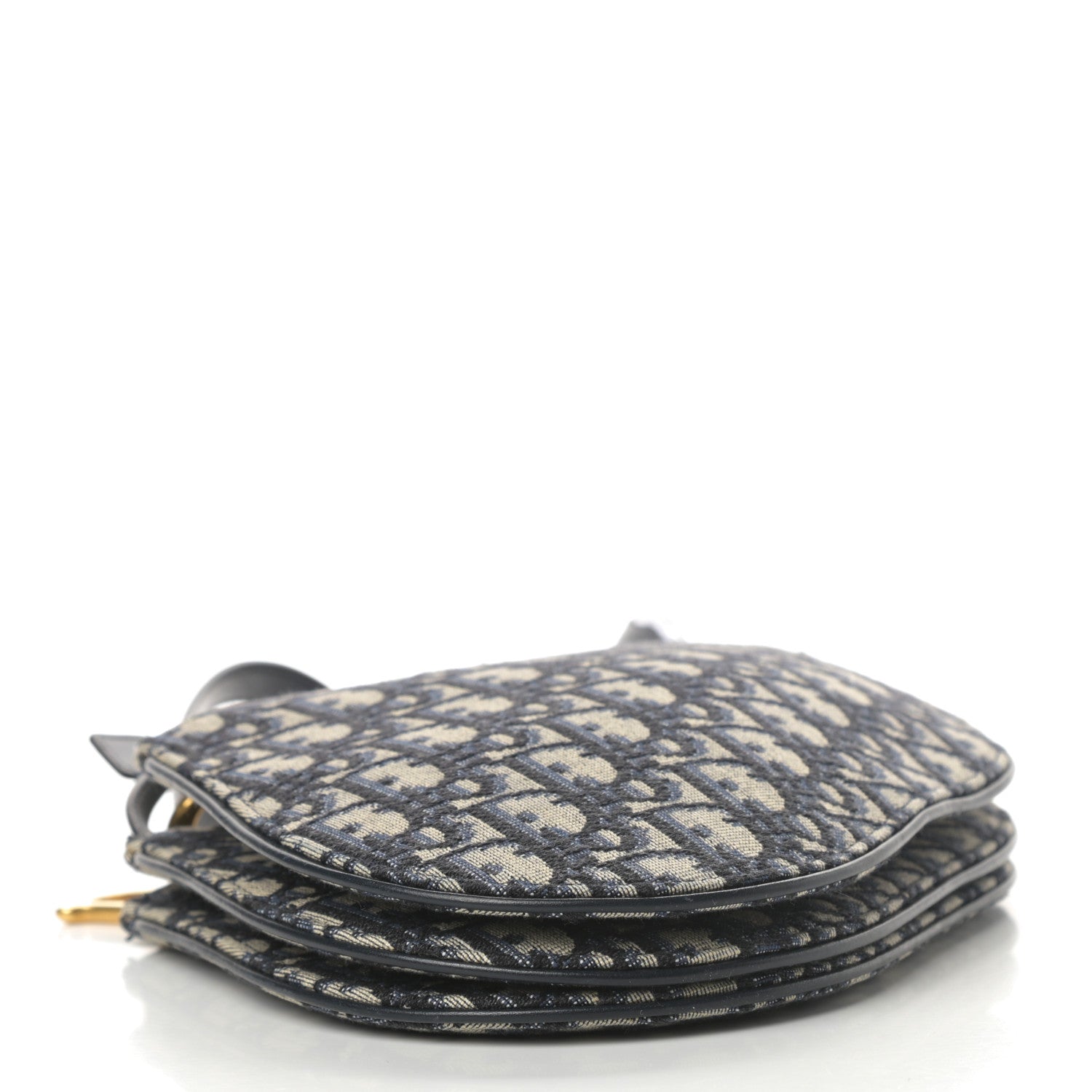 Christian Dior Oblique Saddle Pouch With Strap Navy Blue 4 of 12