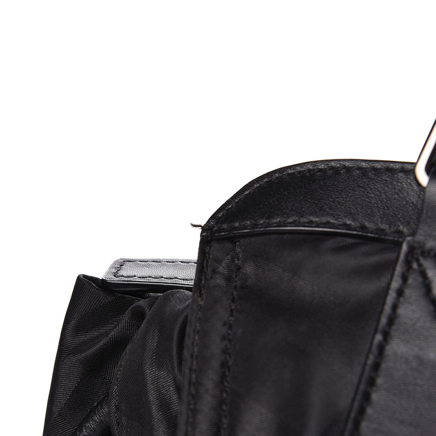 Nylon Check Buckleigh Packable Tote Black