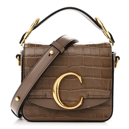 Chloe Calfskin Crocodile Embossed Mini C Bag 1 of 10