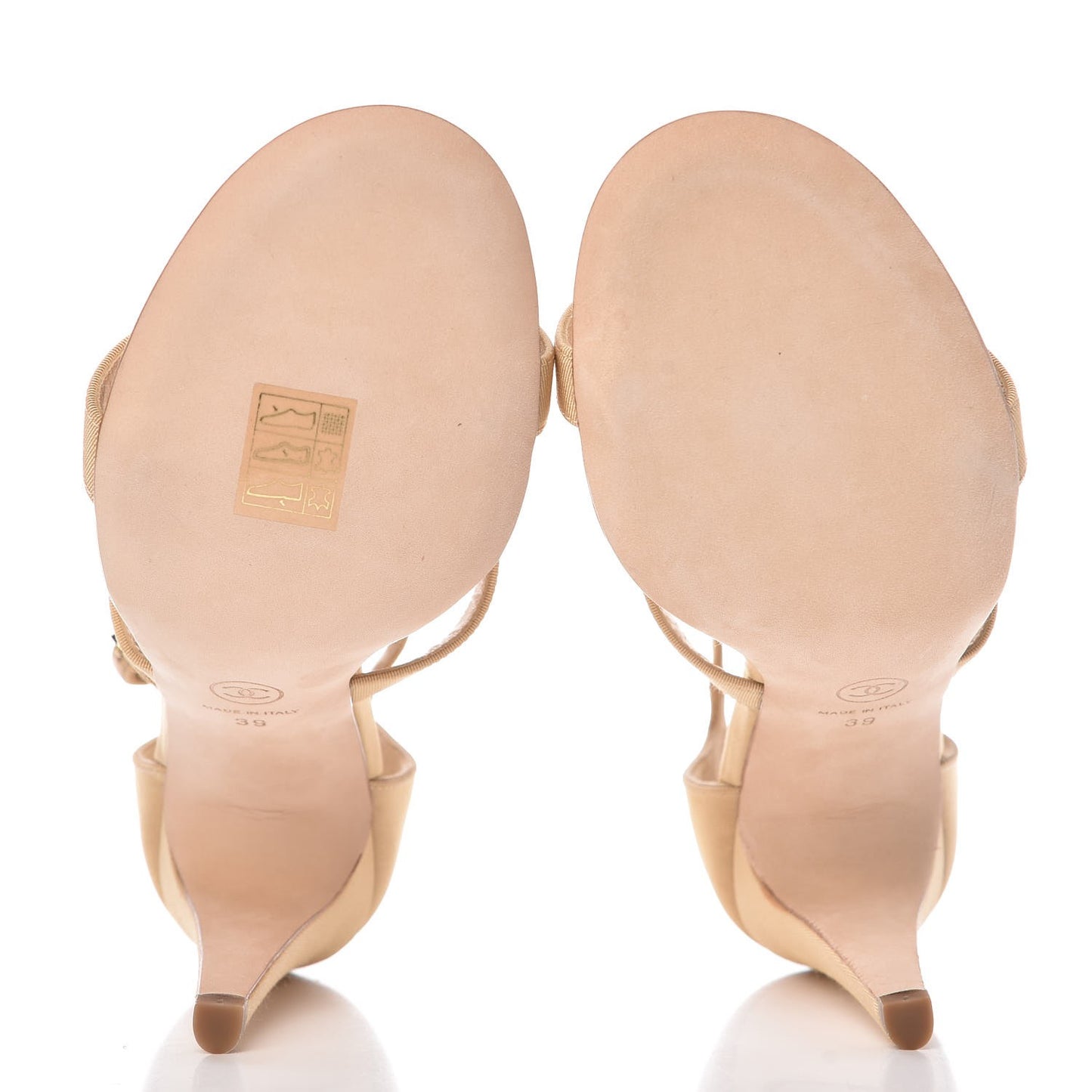 Grosgrain Pearl Bow Sandals 39 Beige