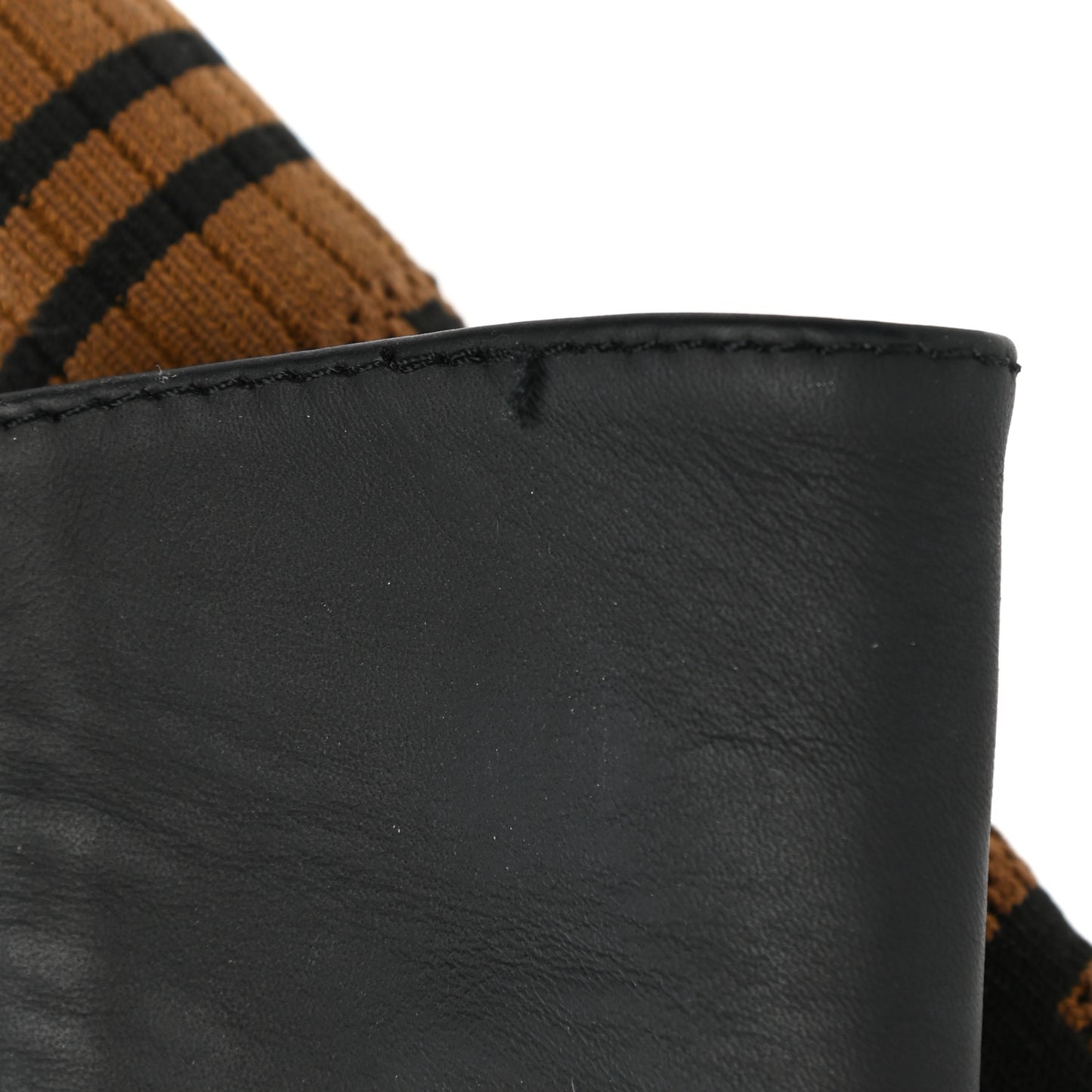 Nappa Microfiber Fabric FF Rockoko Thigh High Boots 38 Black Tobacco