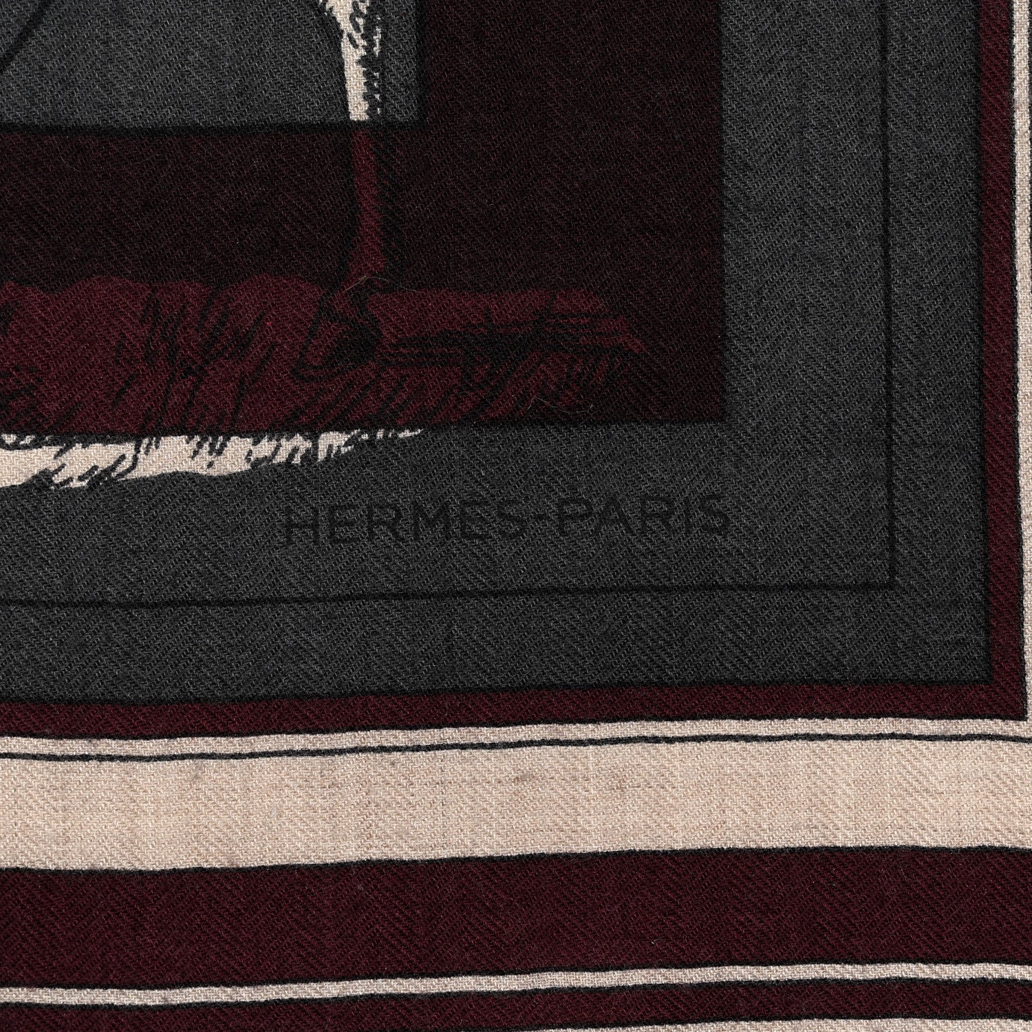 Hermes Cashmere Silk Imprimeur Fou Charabia Shawl 140 2 of 5