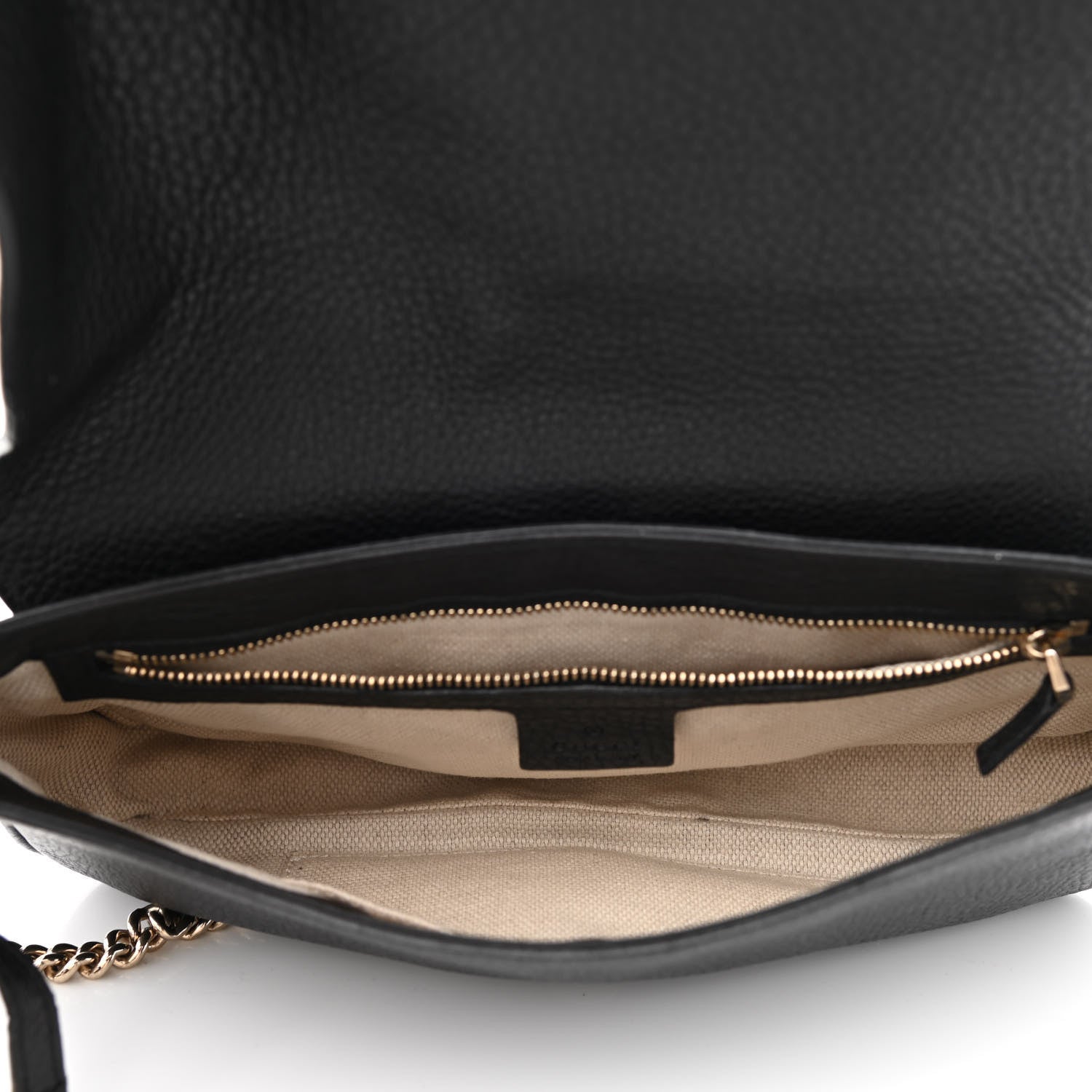 Gucci Pebbled Calfskin Medium Soho Flap Crossbody Black 5 of 10