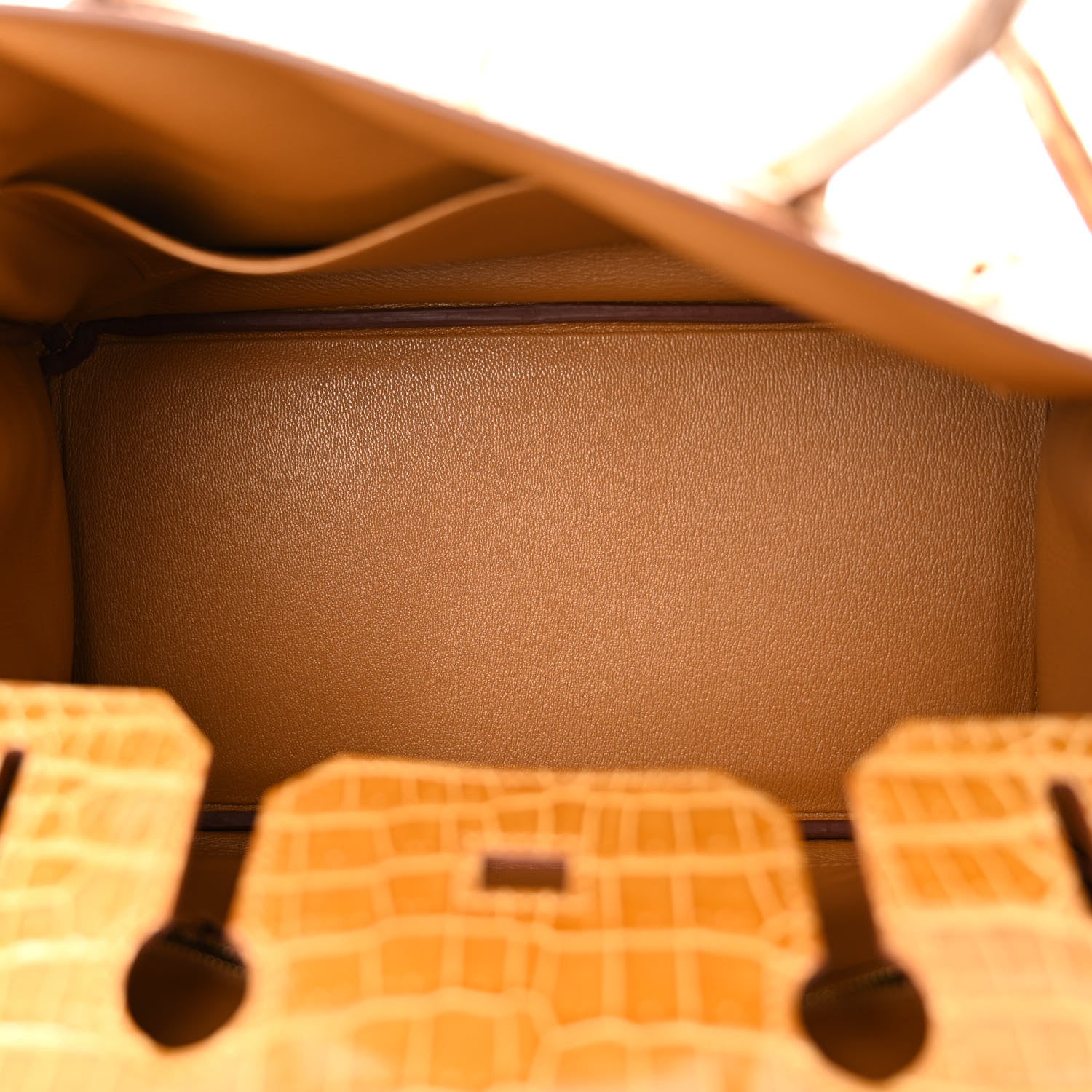 Hermes Shiny Porosus Crocodile Birkin 30 Tabac Camel 5 of 11