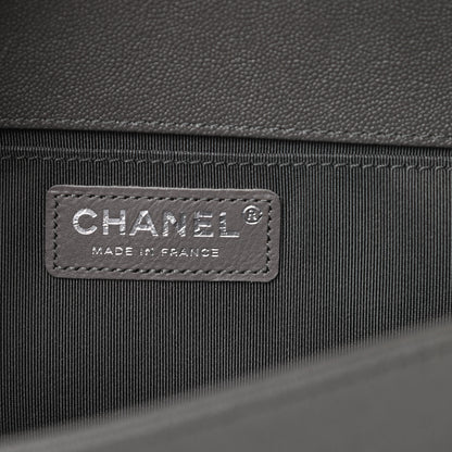 Chanel Caviar Quilted Medium Boy Flap Grey 6 of 12