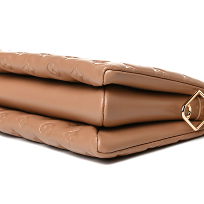 Louis Vuitton Lambskin Embossed Monogram Coussin PM Camel 9 of 14