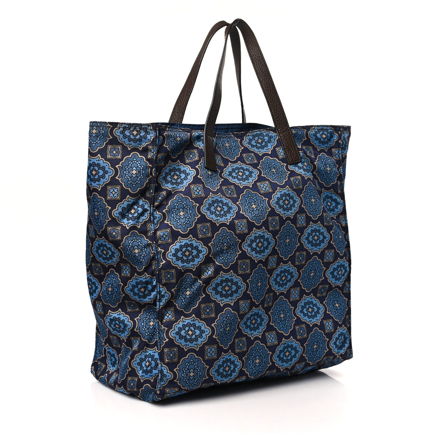 Tessuto Nylon Print Tote Blue Black Multicolor
