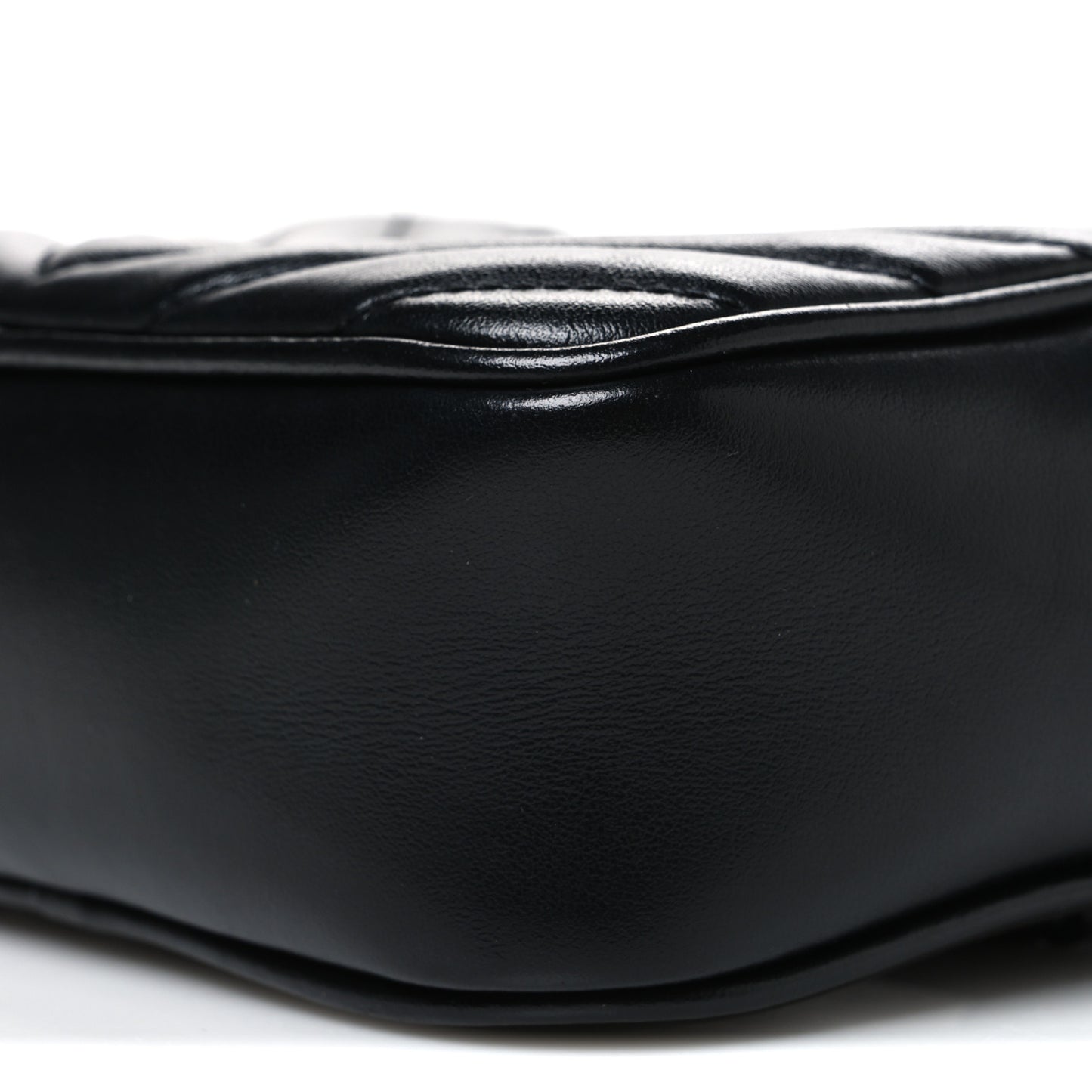Calfskin Matelasse Monogram Lou Belt Bag Black