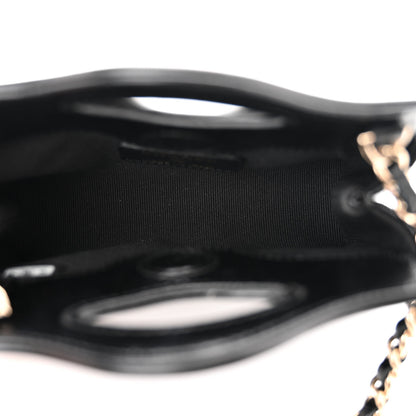 Chanel Shiny Lambskin Quilted Micro 31 Clutch With Chain Black 5 of 11