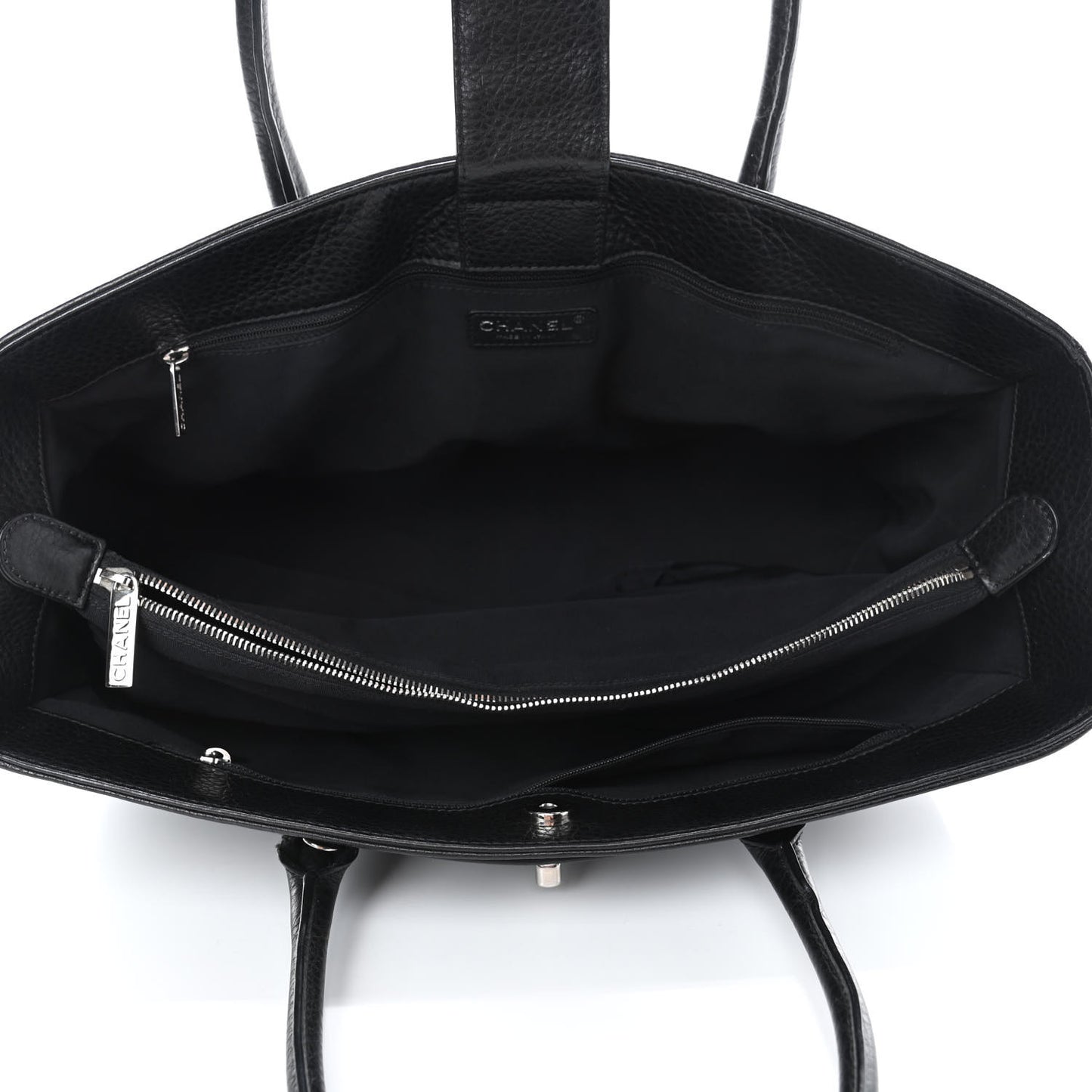 Calfskin Cerf Executive Shopper Tote Black
