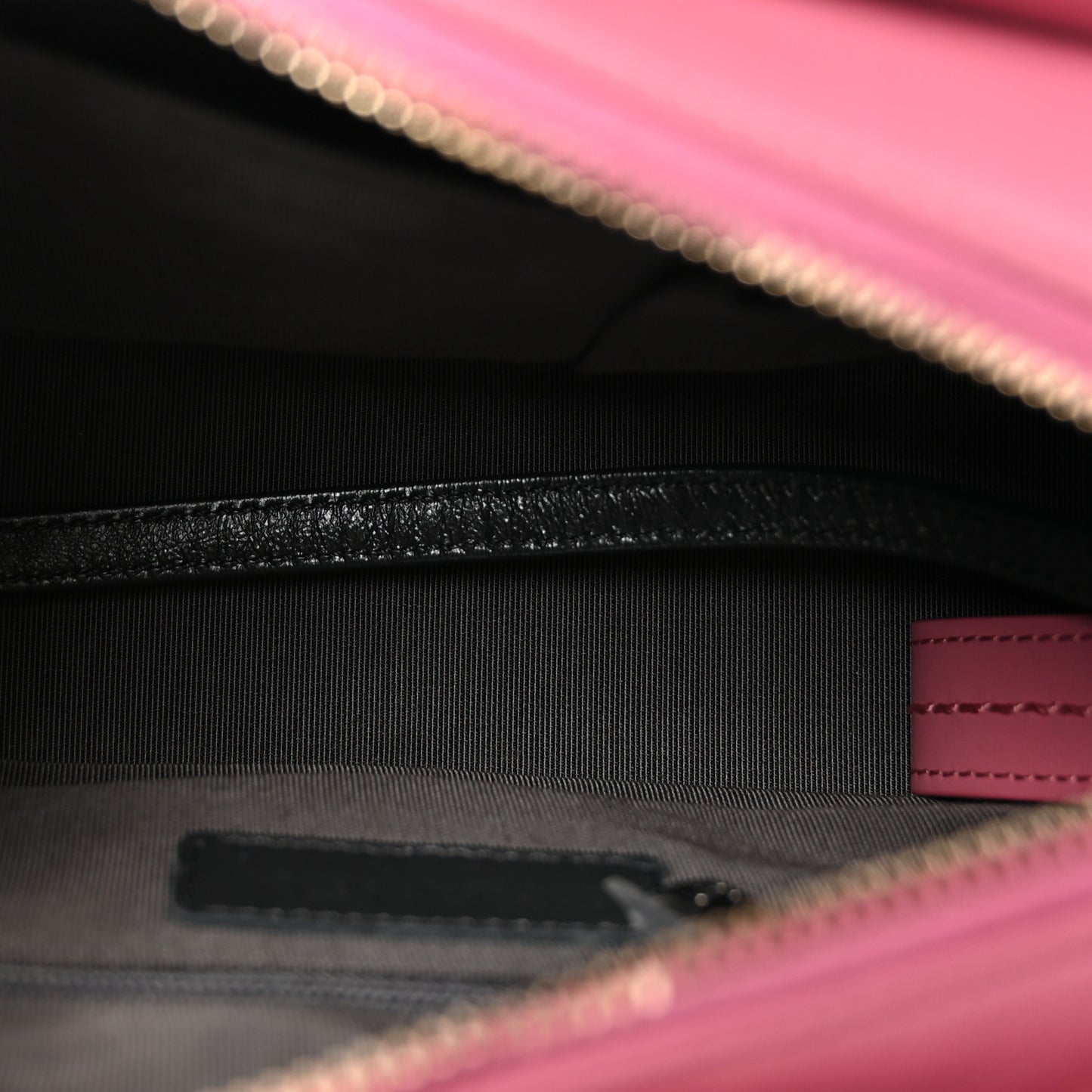 Aged Calfskin Chevron Quilted Small Gabrielle Hobo Dark Pink Navy