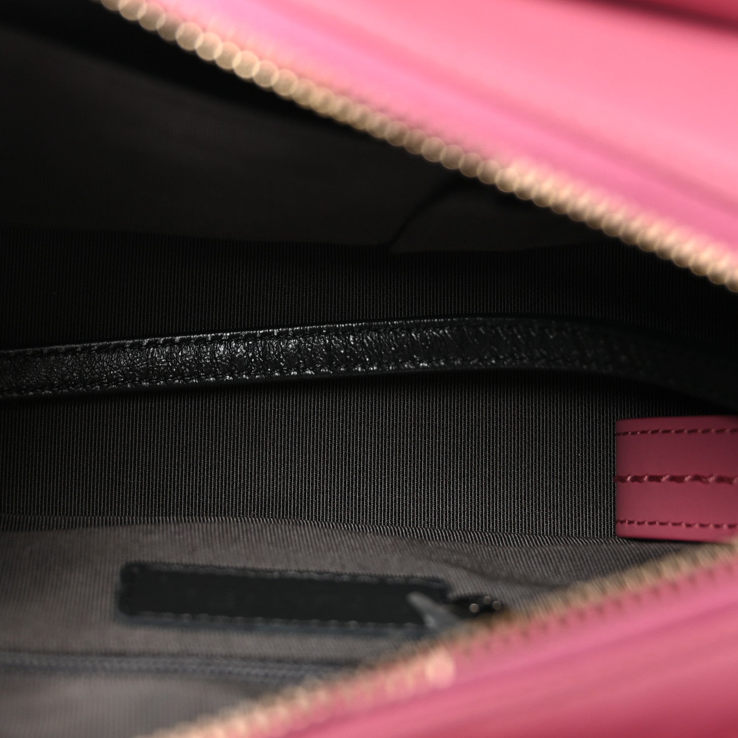 Chanel Aged Calfskin Chevron Quilted Small Gabrielle Hobo Dark Pink Navy 5 of 10