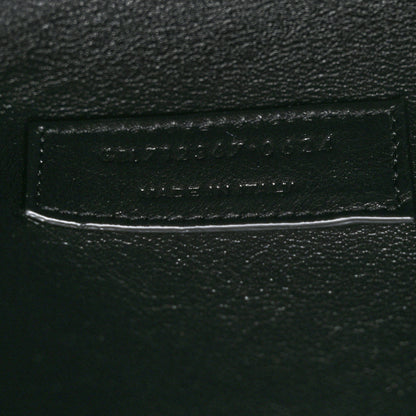 Saint Laurent Calfskin Crocodile Embossed Paris Mini Toy Shopper Tote Black 7 of 10
